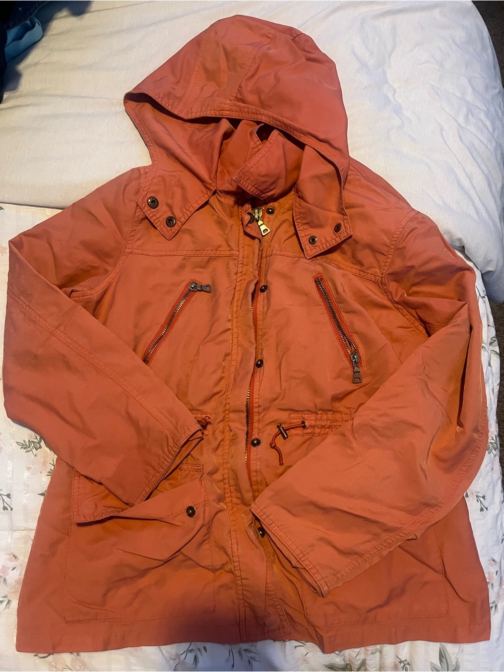 liz & co. Coral Pink Hooded Jacket